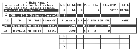 Screen capture shows the partition table with Partition 0 selected.