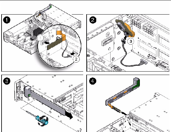 Figure showing how to remove the right LED/USB.
