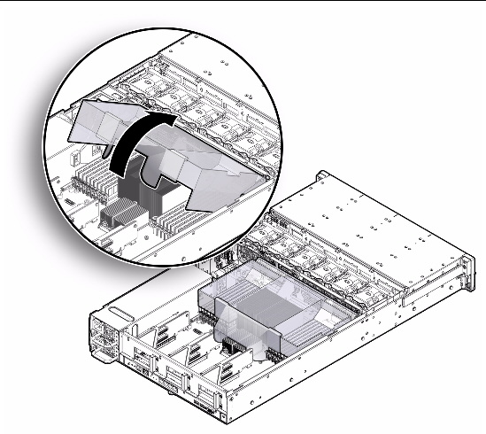 Graphic showing how to open the air babble.