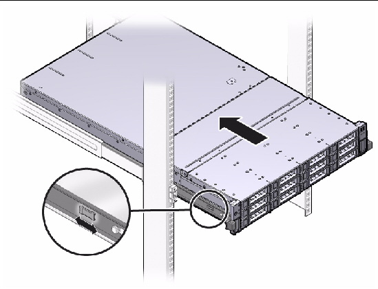 Figure showing release tabs on the server rails.