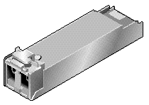 Figure shows typical SFP used to connect cables to array chassis ports.