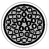 Figure showing the 68-Conductor SCSI Pinout for LVD/MSE SCSI.