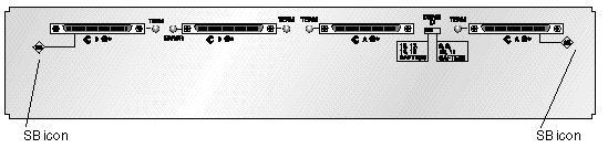 Figure showing the SB icon location on the rear of the JBOD.