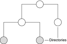 Diagram shows directory structure using NIS+