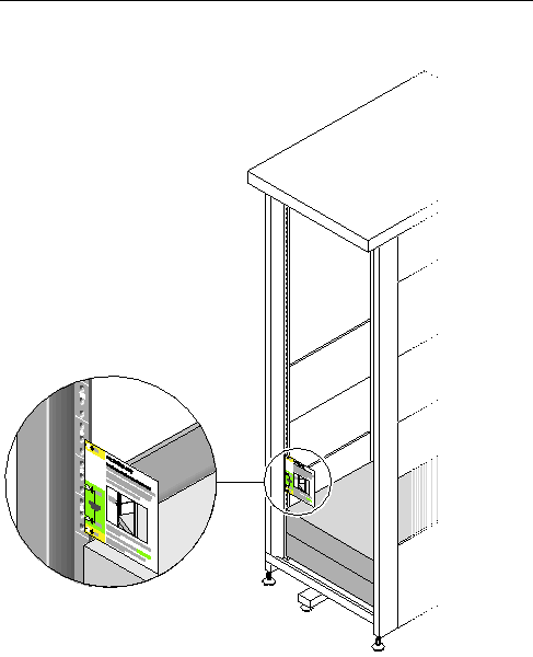 Figure showing proper positioning of the rack alignment template.