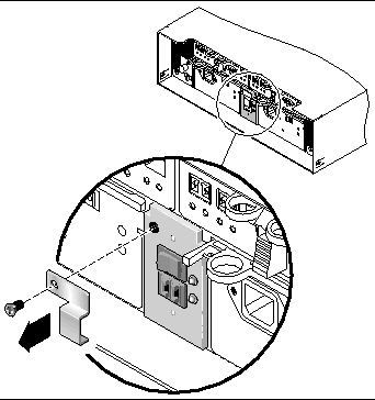 Figure showing removal of the switch cover to access the link rate switch. 