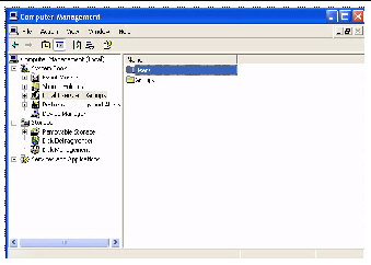 Screen capture showing the User option.