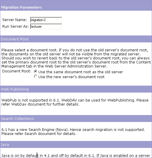 ��� [Migration Parameters] �������ϡC