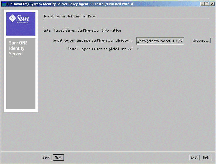 Tomcat Server Information panel