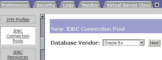New JDBC Connection Poolҳͼʾѡһݿ⹩Ӧ̣