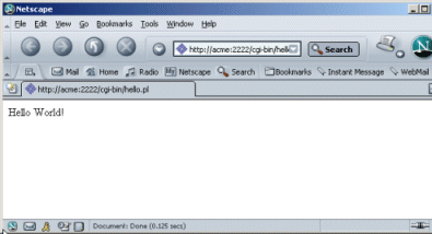 Figure showing the "Hello World!" script.
