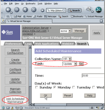 Figure showing the Add Scheduled Maintenance page.