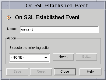 On SSL Established Event window.