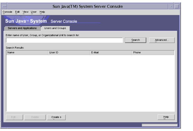 Sun Java System �����С����󥽡���: �桼��������ӥ��롼�ץ���