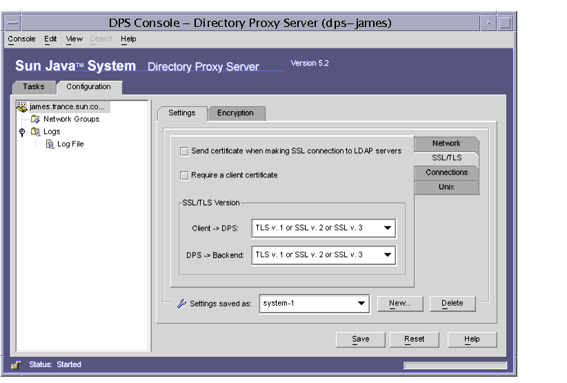 Directory Proxy Server ���󥽡���Ρ�����ץ�����Ρ�SSL/TLS�ץ��֡�