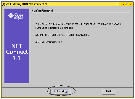 The installation detects and removed old components.