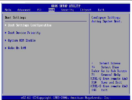 Graphic showing BIOS Setup Utility: Boot - Boot Settings.