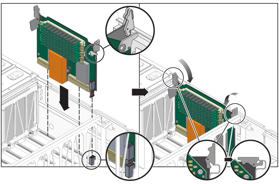 image:An illustration showing how to remove a CPU module.