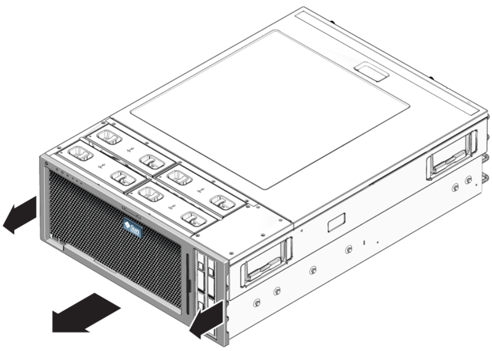 image:An illustration showing the removal of the front bezel.