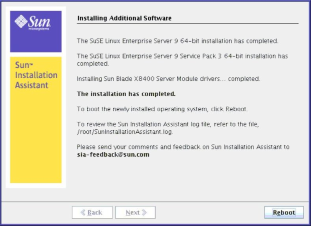 image:Graphic showing Installing Additional Software screen for Linux.