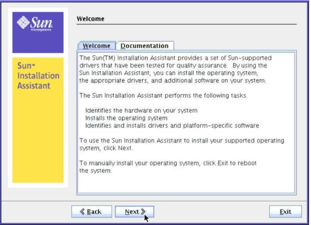 image:Graphic showing SIA Welcome screen.