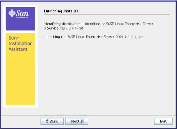 image:Graphic showing example of an installation using SUSE Linux Enterprise Server media.