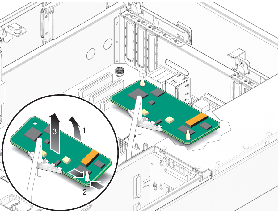 image:An illustration showing the subsequent steps required to remove the GRASP board.