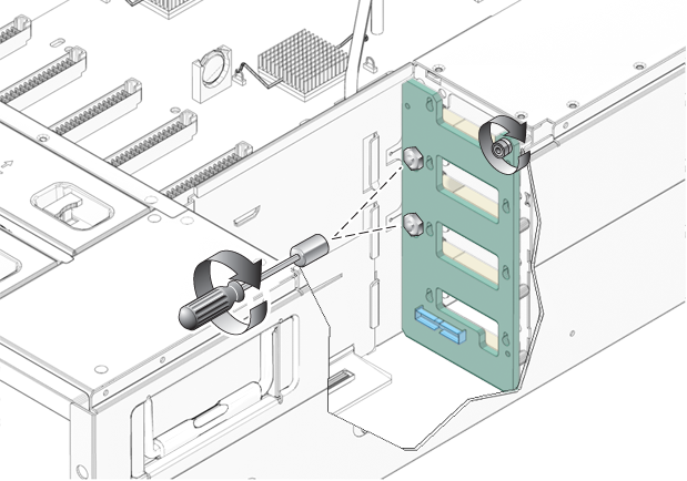 image:An illustration that shows how to secure the power distribution board .