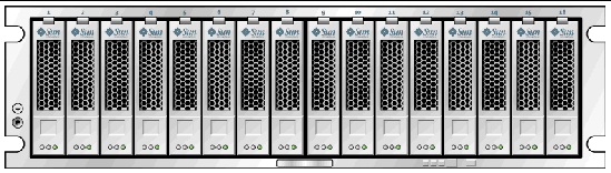 Figure showing the Sun StorageTek 5300 Expansion Enclosure front