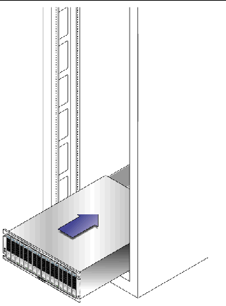 Figure showing the placement of the unit at the bottom of the cabinet.