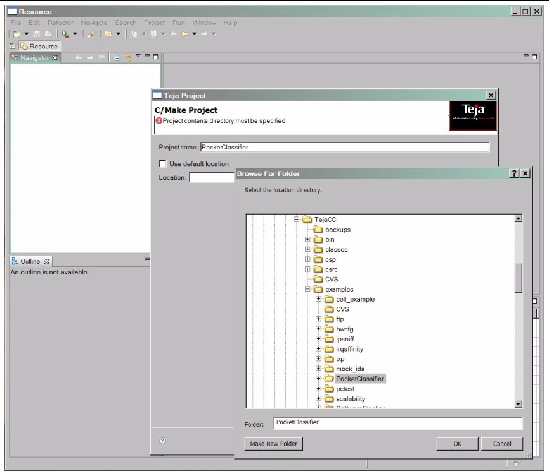 Image that shows a screen shot of the Eclipse-based ADE GUI.