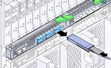 image:This figure shows how to remove the single-part module assembly.