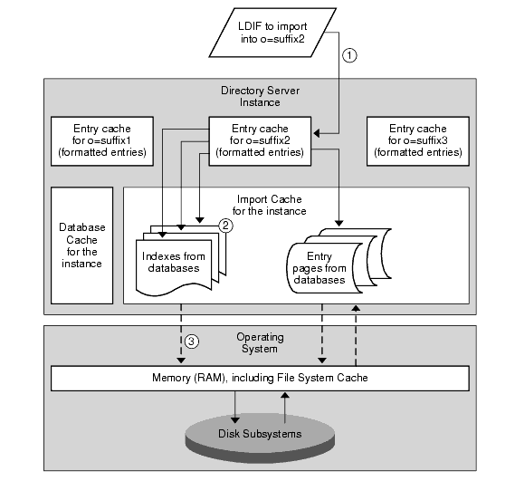 Bulk loads use entry and import caches.