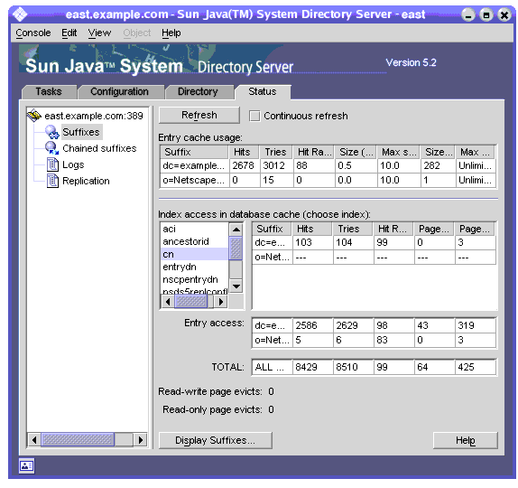 Directory Server 󥽡κǾ̤Ρ־֡ץ֤ΡSuffixesץΡɤˤ륨ȥꥭåȥǡ١å˴ؤפβ̥ץ