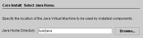JAVA_HOME ディレクトリを入力します。