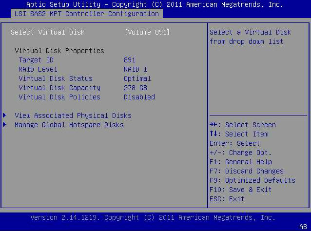 image:Figure that shows a the newly created RAID 1 volume.