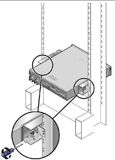 Figure showing how to secure the rear plate to the side bracket