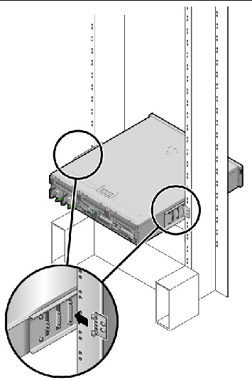 Figure showing how to install the rear plate to the side bracket