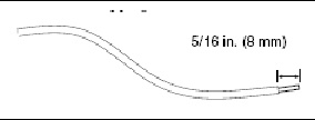 Figure showing the amount of insulation to strip from the wire (5/16 inches)