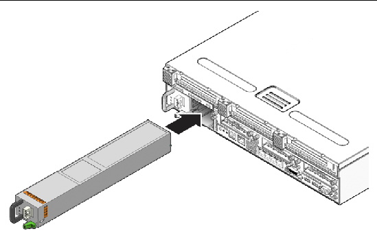 Figure showing a power supply being installed