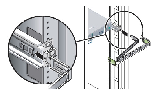 Figure showing the installation of the cable management arm