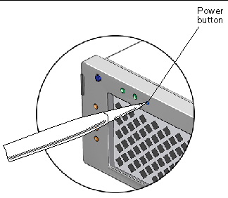 Figure showing the front bezel power button