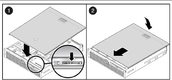 Figure showing top cover being installed