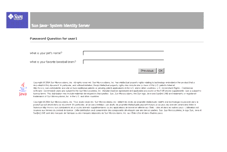 Identity Server Console - Password Reset service, password questions for users.
