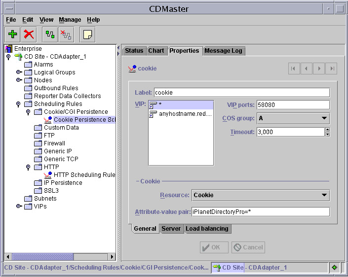 Cookie Persistence Scheduling Ruleꤹ