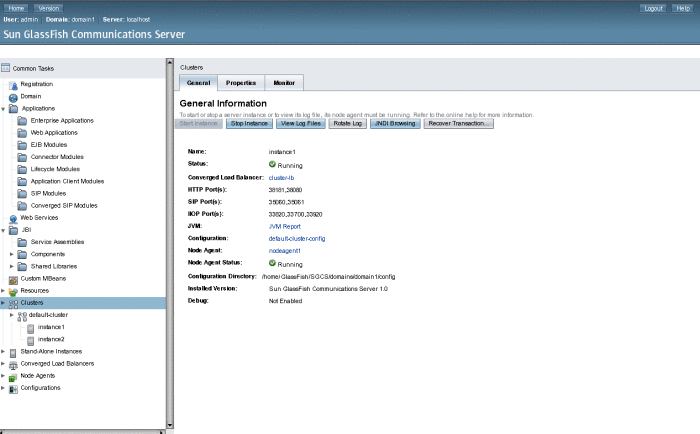 The default HTTP and SIP ports assigned to the Instance