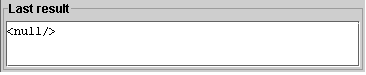 BPE Debugger: Main window Last result panel