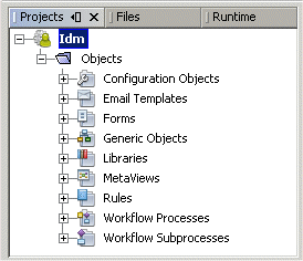 Explorer window with default Projects view.