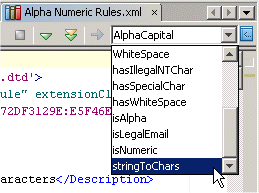 Using the Rule Selector menu.