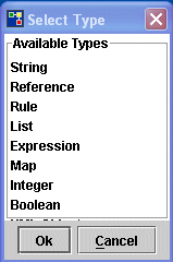 Data type selector